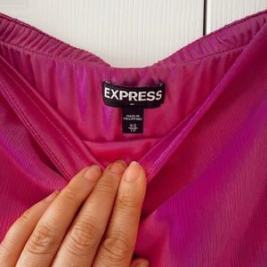 Express purple strapless dress